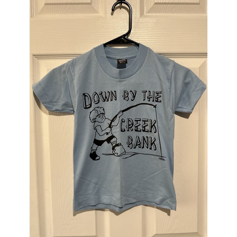 Vintage 90s Down by the Creek Bank Kids T Shirt Youth 6-8 Single Stitch